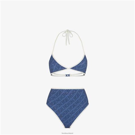 Women Fendi Blue Lycra Bikini Apparel NV0V41024 